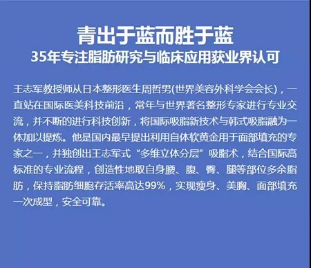 3月10、27、28日，世界吸脂勝者王志軍來了！